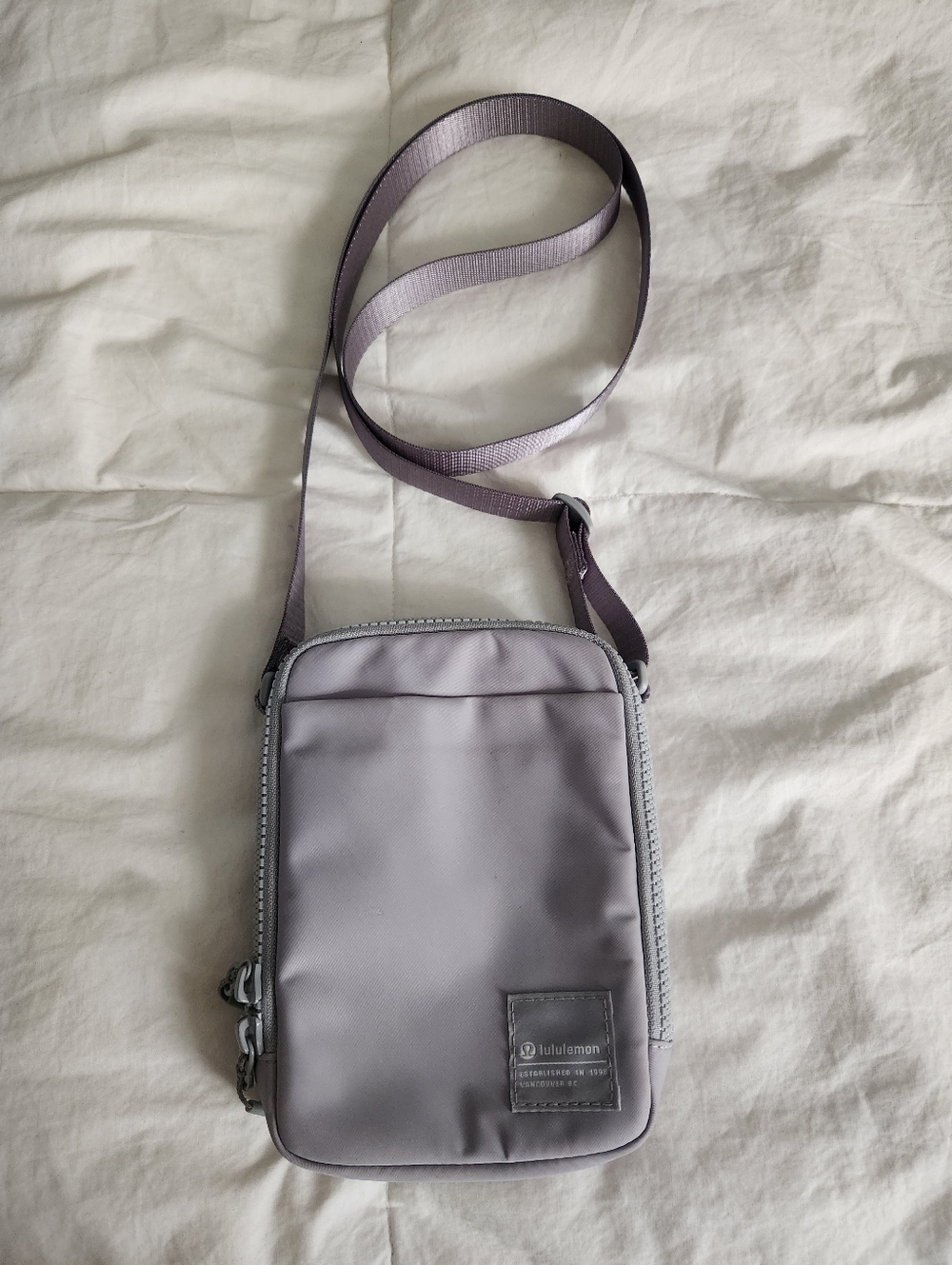 Lululemon Easy Access Crossbody Bag Light Gray Nylon